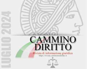 copertina Cammino Dritto, rivista di informazione giuridica luglio 24