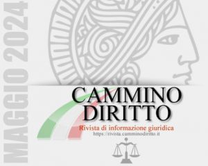 copertina Cammino Dritto, rivista di informazione giuridica maggio 24
